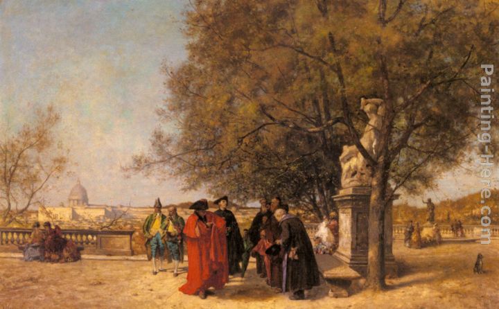 The Greeting In The Park painting - Ferdinand Heilbuth The Greeting In The Park art painting